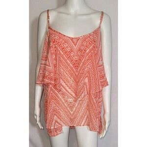 Living Doll Layered Orange Cream Tank Top - Size 3X